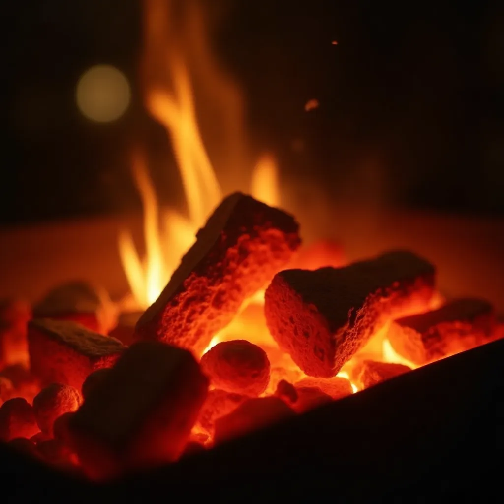 Brasa acesa no forno a lenha da Villa Restaurant